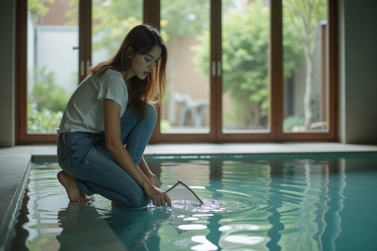 Jeune femme vérifiant l
