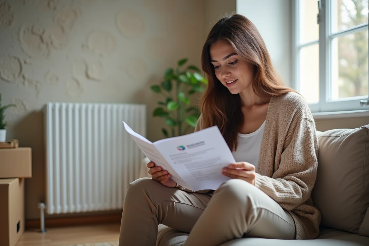 Jeune femme assise près d