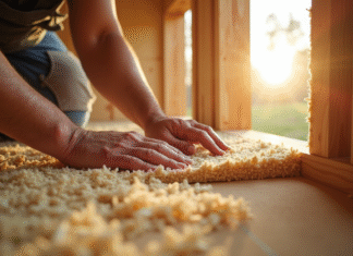 Isolation : épaisseur idéale pour chanvre écologique et performant Pose d isolation en chanvre dans une maison moderne